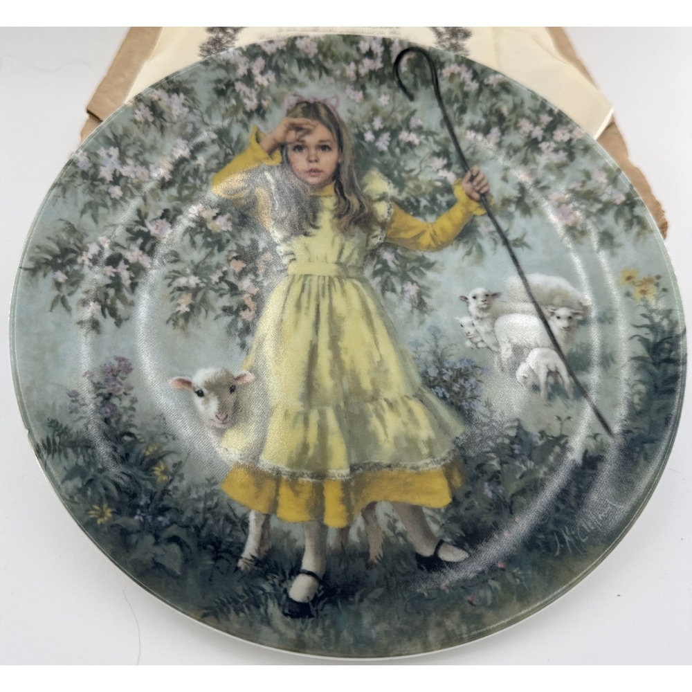 Vtg Collectible Plate Bradex Little Bo Peep John McClelland's Mother Goose